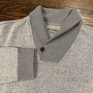 Men's UNTUCKit Size XL Cowl Neck Sweatshirt 100% Cotton‎ Gray Pullover